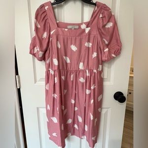 Loft Brushstroke Squareneck Swing Dress